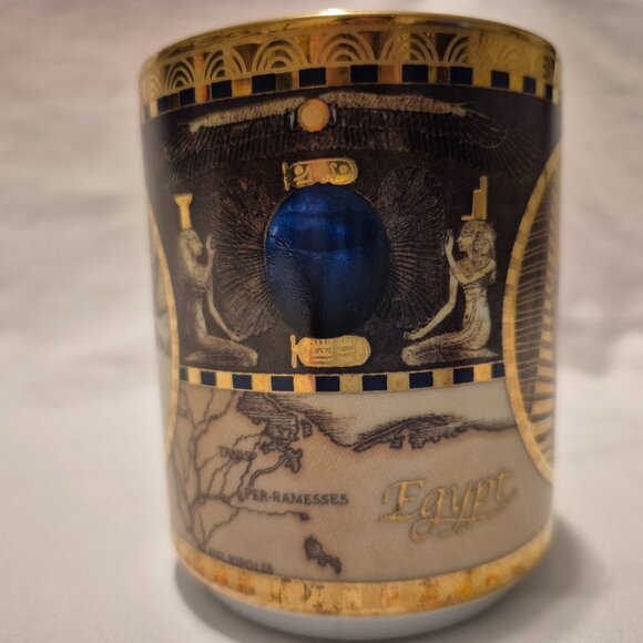 Fathi Mahmoud Pate et email Limoges fonde en 1942 Egyptian Mug/Cup - Picture 2 of 7